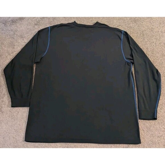 Vintage Y2k Men's New York Mets Long Sleeve Black Waffle Shirt Size XL - Picture 2 of 6